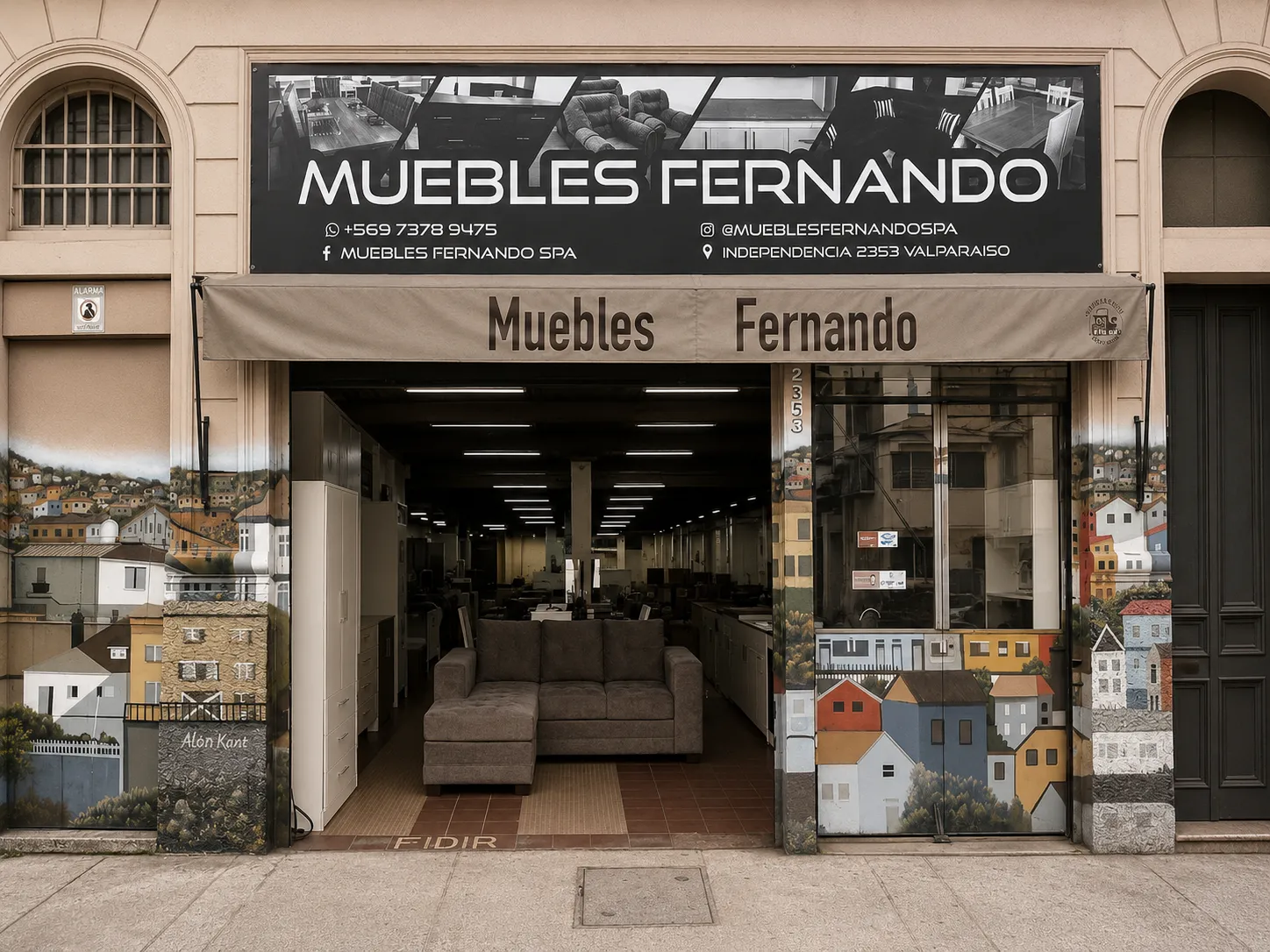 Fachada de Muebles Fernando en Independencia 2353, Valparaíso